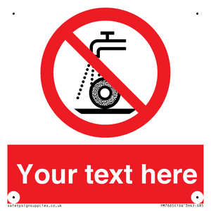 Custom prohibition Do not use for wet grinding